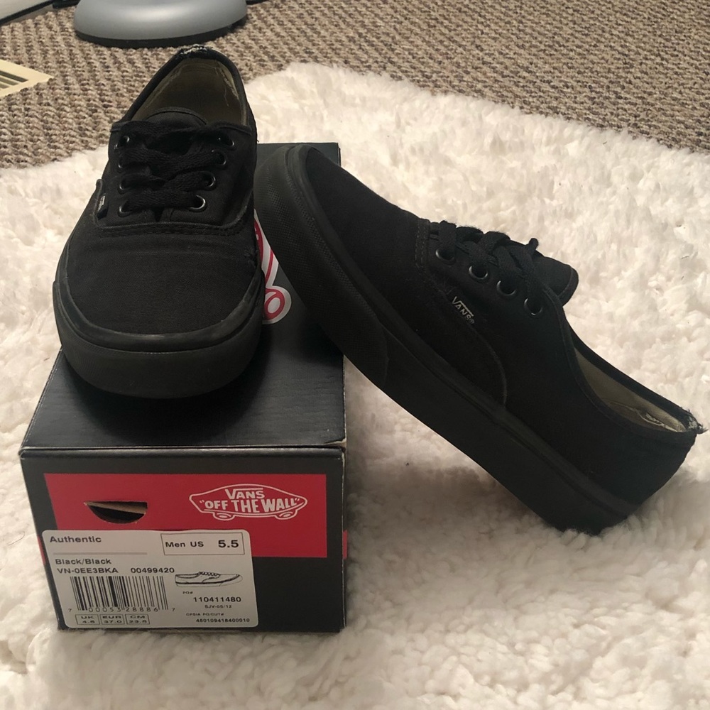 Black Authentic Vans